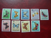 Węgry 1966 MNH Mi. 2201/09 Fauna Owady Motyle
