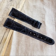 Pasek do zegarka męski 20mm Catena vintage granatowy skóra krokodyl