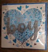 Kartka okolicznościowa z napisem "Welcome Baby Boy" (Witamy chłopca)