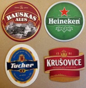 Podstawki piwo BAUSKAS HEINEKEN KRUSOVICE TUCHER