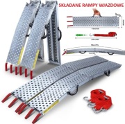 Składane RAMPY WJAZDOWE ocynkowane najazdowe 196x22x4cm do traktorek wózek 