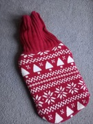 Termofor z osłoną wełnianą - świąteczny wzór