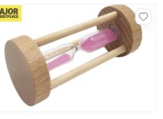 Supvox Drewniana klepsydra Minutnik Dekoracja Ręcznie Robiona róż piasek