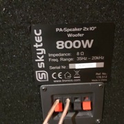 Skytec 2x Dual 10" Pasywne 3-way blue LED Speakers