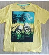 T-shirt żółty SUMMER'is HERE bawełna C&A 158/164