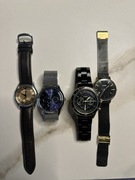 Zestaw 4 zegarków markowe, sprawne i oryginalne Armani,Guess,Fossil,Cluse