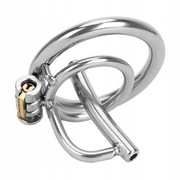 Stalowy pas cnoty Chastity Cock Cage Dilator Cbt oring 45mm