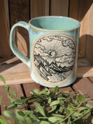 Kubek handmade | ceramika | 600ml | seledynowy