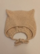 Czapka dla dziewczynki 6-9 mies. Handmade Wełna (Angora/Kaszmir)