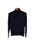 Sweter z golfem Tommy Hilfiger granatowy z logiem m