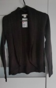 Czarny kardigan nowy sweter H&M rozmiar XS