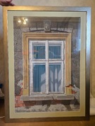 Cyprian Biełaniec "Okno I", pastel