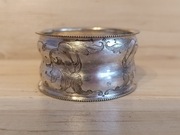 POSREBRZANY SERWETNIK OBRĄCZKA DO SERWETEK SECESJA