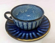 Filiżanka do kawy porcelana, blue, 210 ml