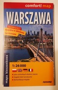 Warszawa mapa kieszonkowa laminowana.