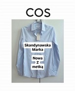 Nowa jasnoniebieska koszula męska 37 S gładka niebieska