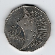 Australia 5 10 20 50 centów, 2 dolary