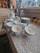 Porcelana walbrzych zestaw kawowy 25 elem  nowy 