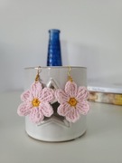 Kolczyki na szydełku Niezapominajka 