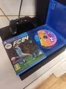 PlayStation 4 + Gry (FC24, NBA 2K24) + Pad