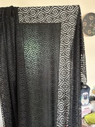 Nowa tkanina czarna firankowa 300x600