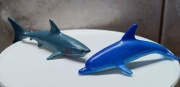 Delfin i rekin figurki do zabawy - zestaw