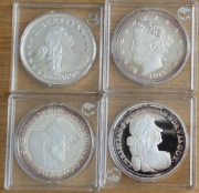 Najdrosze monety świata - zestaw 4 replik w srebrze. 