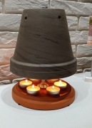 DIY Piecyk z doniczek kominek tealight świeczki !GRATIS!