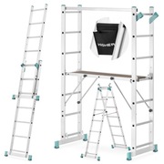 Rusztowanie aluminiowe podest roboczy 2x7 drabina aluminiowa TUV