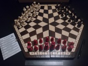 Szachy dla trzech graczy DUŻE, marki Żurek, szachy trzyosobowe, drewniane 