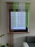 Firany makarony sznurki brązowy 