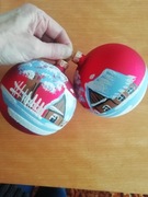 Bombki choinkowe szklane NOWE 13cm ręcznie malowan