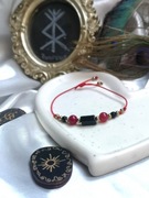 Turmalin + czerwony sznurek ochrona 