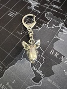 Bullterrier brelok 3D posrebrzany z karabińczykiem