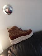 Sneakersy panterkowe skórzane 