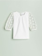 Koszula bluzka biała r.110 stokrotki RESERVED 