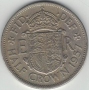 Wielka Brytania 1/2 Half crown pół korony 1957 - 32,3 mm