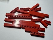 LEGO TECHNIC LIFTARMY BELKI  CZERWONE 17 szt