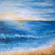 NAD MORZEM - obraz ręcznie malowany na płótnie 