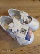 Baleriny białe z kwiatkiem 21