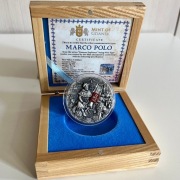 5$ Marco Polo - Słynni Odkrywcy 2 oz Ag 999 Wstawka 3D