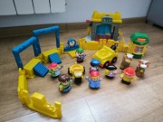Zestaw little people Fischer Price myjnia ludziki pojazdy zwierzęta sklepik