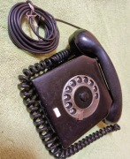 Stary telefon aparat bakelit bauhaus nordfern W63 czarny retro klasyk