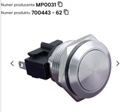 MP0031BULGIN-Przełącznik wandaloodporny