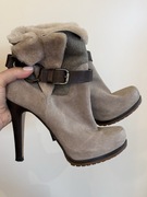 Grey Mer stylowe botki z naturalnej skóry