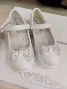 Balerinki dziewczęce z kokardą i cyrkoniami 