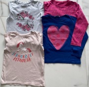 Sinsay bluzeczka z dł. rękawem na ok. 110-116 cm 4-6 lat, 4 szt.