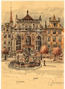 Gdańsk- 21x30cm Akwarela - Pomysł na prezent 