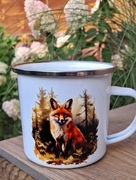 Kubek emaliowany myśliwski – dzik,wilk, zając – idealny na prezent, w teren