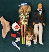 Barbie Mattel Ken + Barbie + Baby 1966 r. 1983 r. 1976 r.